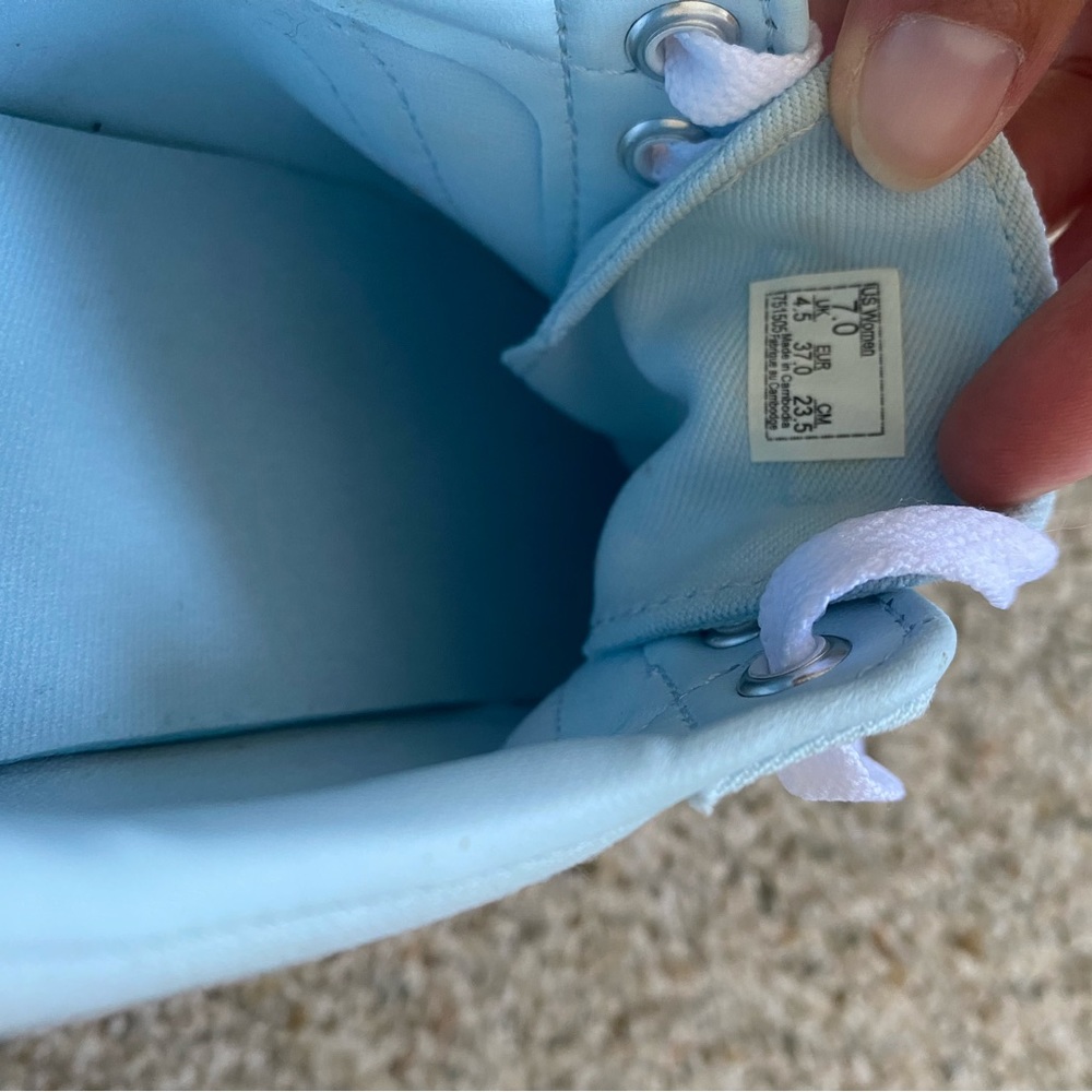Vans Old Skool Sneakers - Color: Baby Blue/True White - Like New - Picture 4 of 7